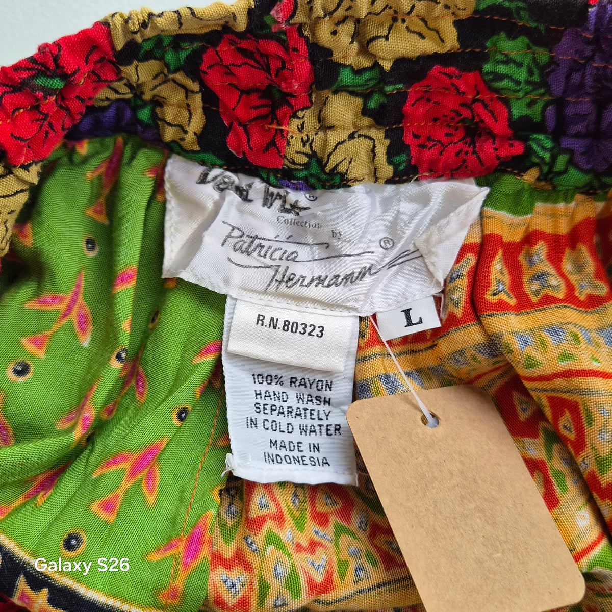 Jupe longue Patricia Hermann patchwork multicolore – Taille L