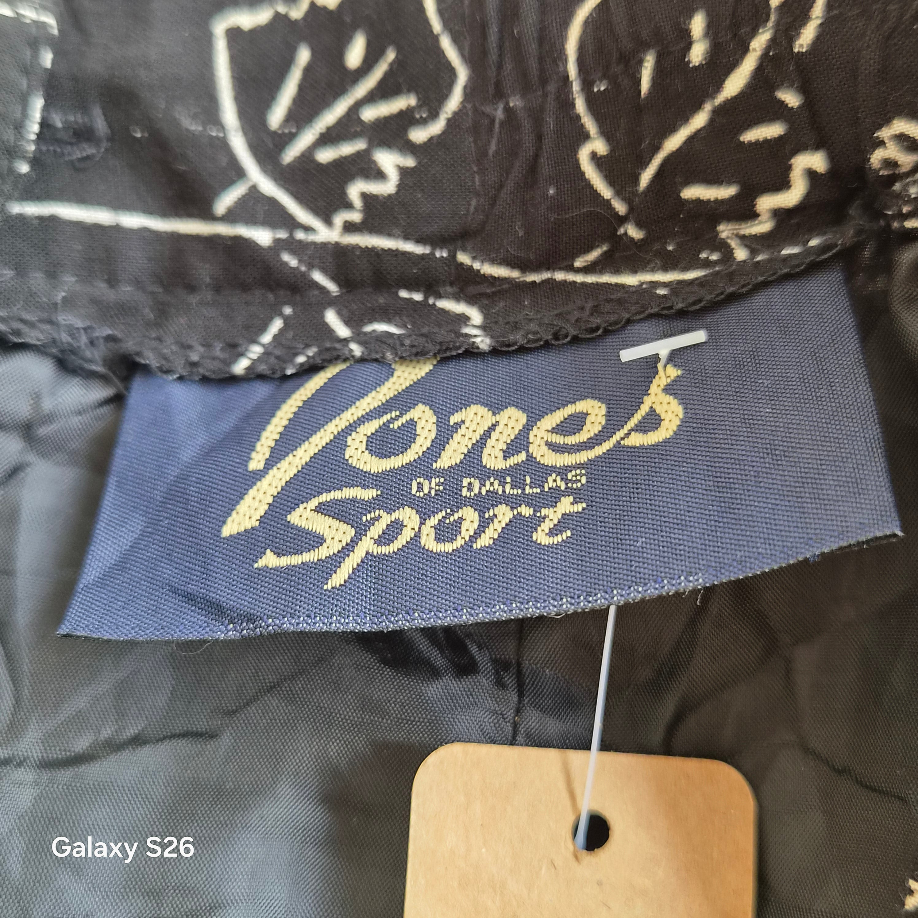 Jupe longue vintage Mones of Dallas Sport noire fleurie M USA 36FR