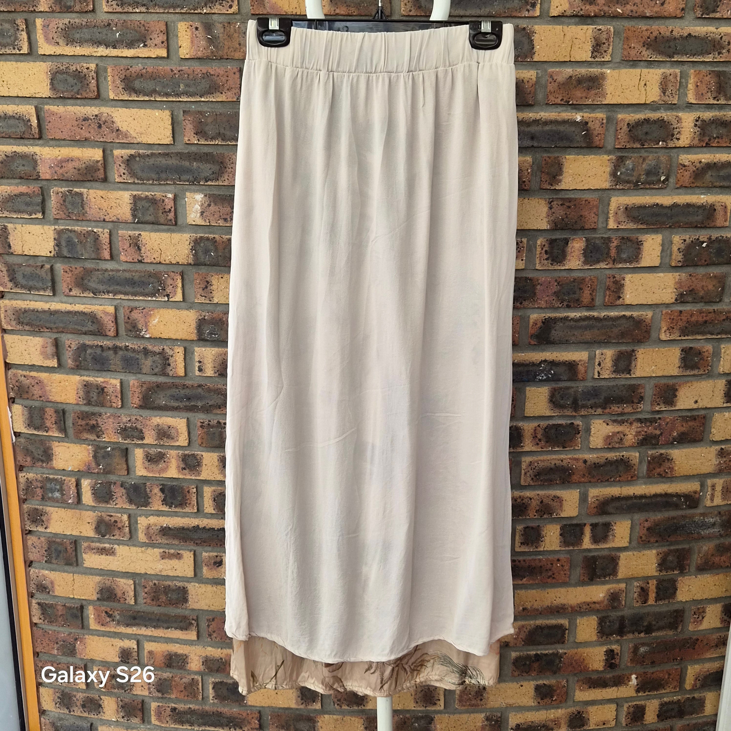 Jupe longue My Day Made in Italy beige taille S
