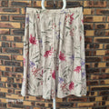 Jupe longue vintage Alfred Dunner fleurie en lin – Taille 38/40