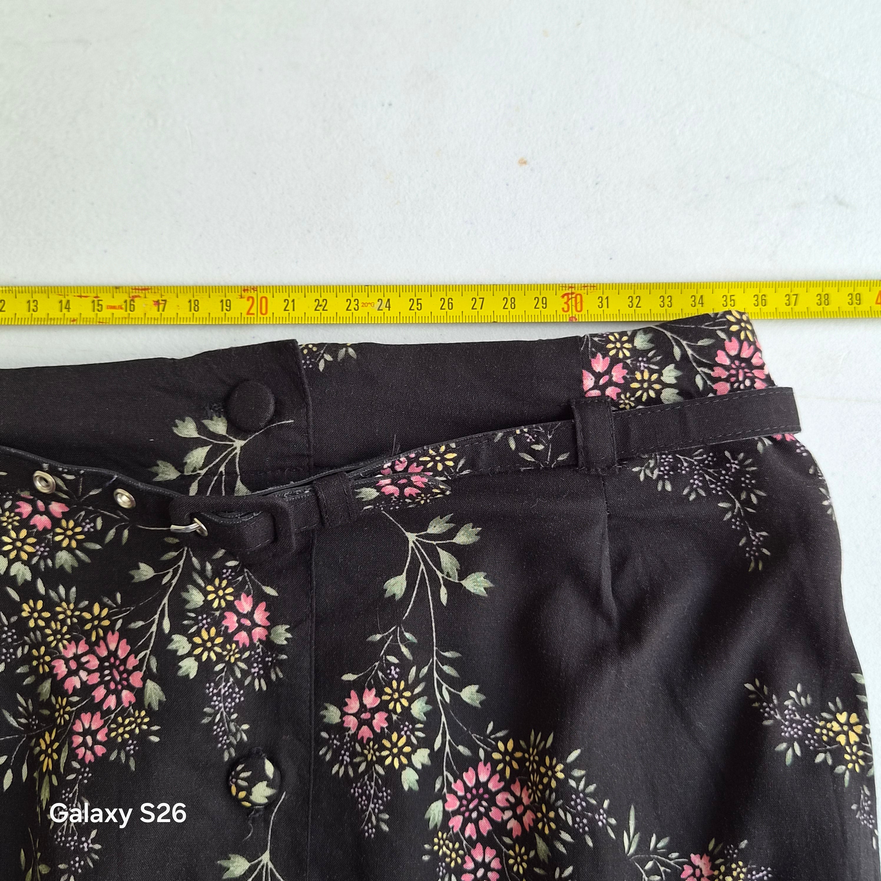 Jupe midi vintage Sage Harbor fleurie noire taille S