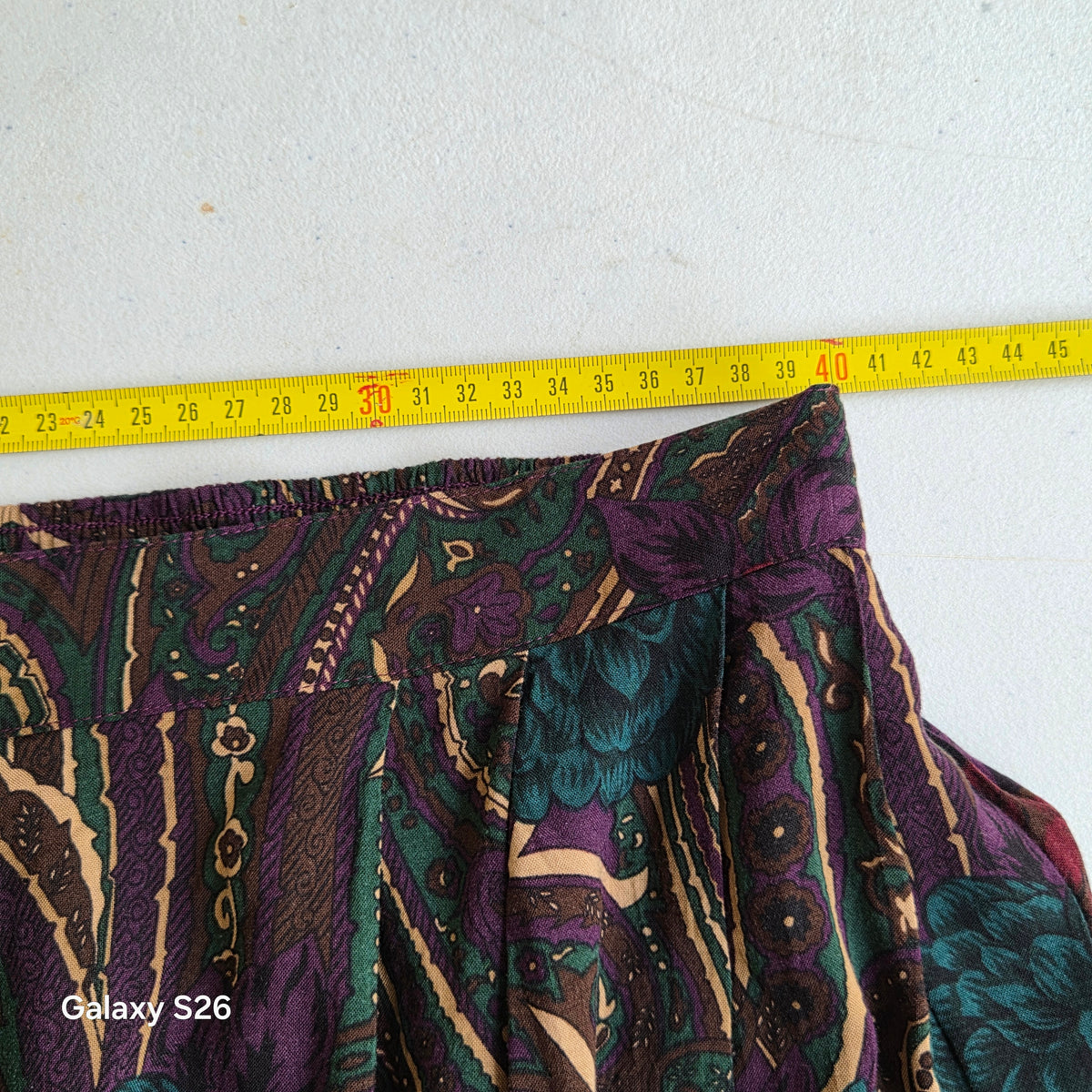 Jupe Midi Vintage Paisley 100% Rayonne Sag Harbor – Look Bohème Chic Femme Taille M