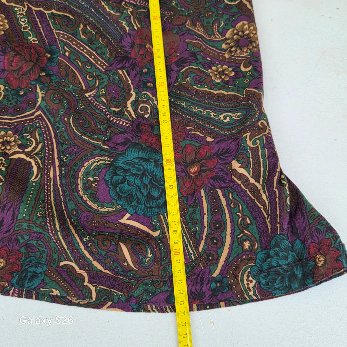 Jupe Midi Vintage Paisley 100% Rayonne Sag Harbor – Look Bohème Chic Femme Taille M