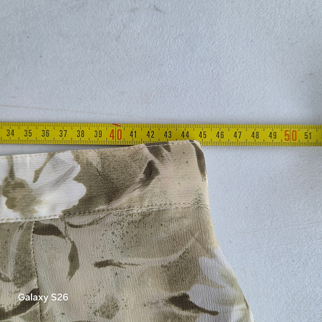 Jupe Mi-Longue Vintage Florale Vert Sauge Alfred Dunner – Style Cottagecore Grande Taille 44FR