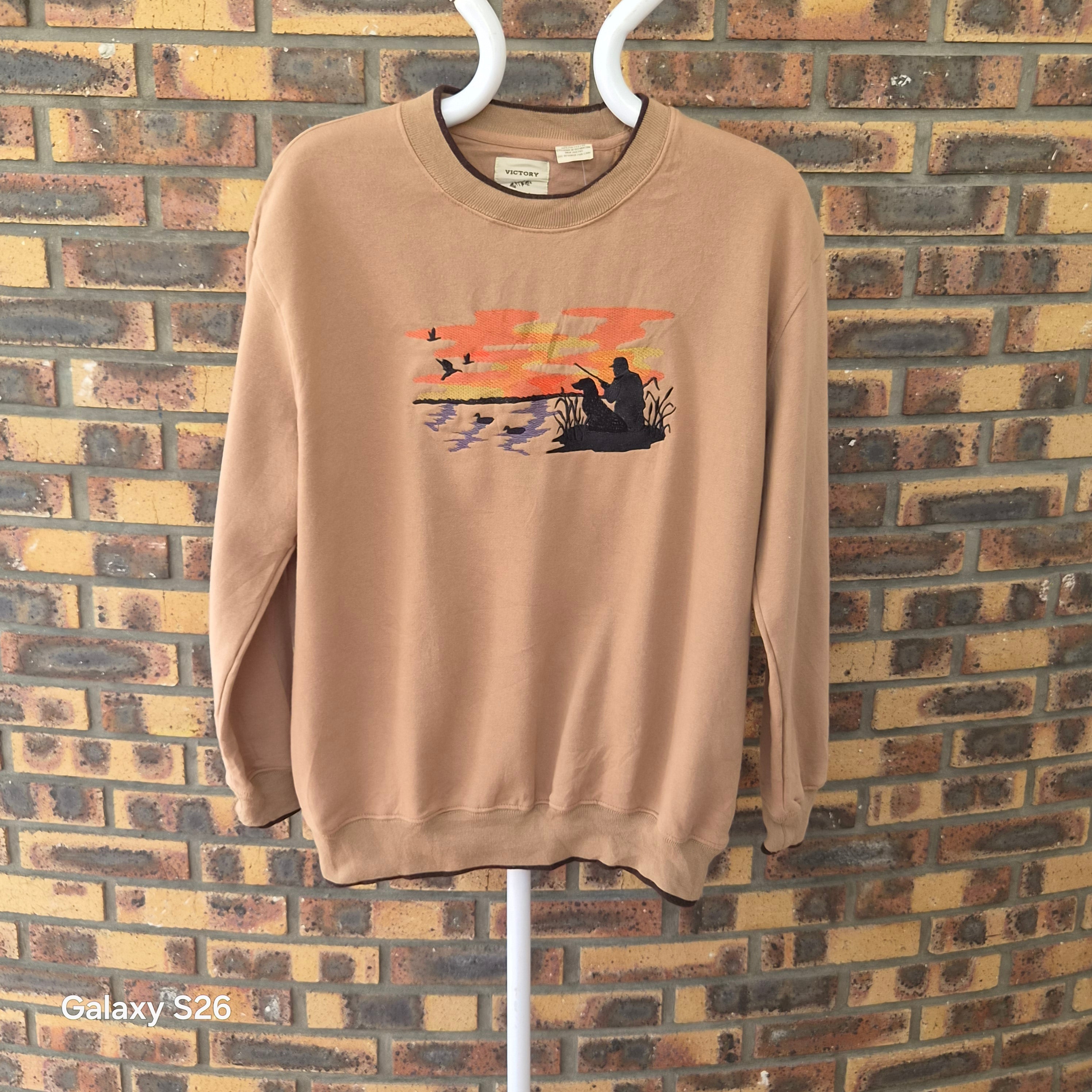 Sweat Victory Outfitters chasse canard USA beige taille XL