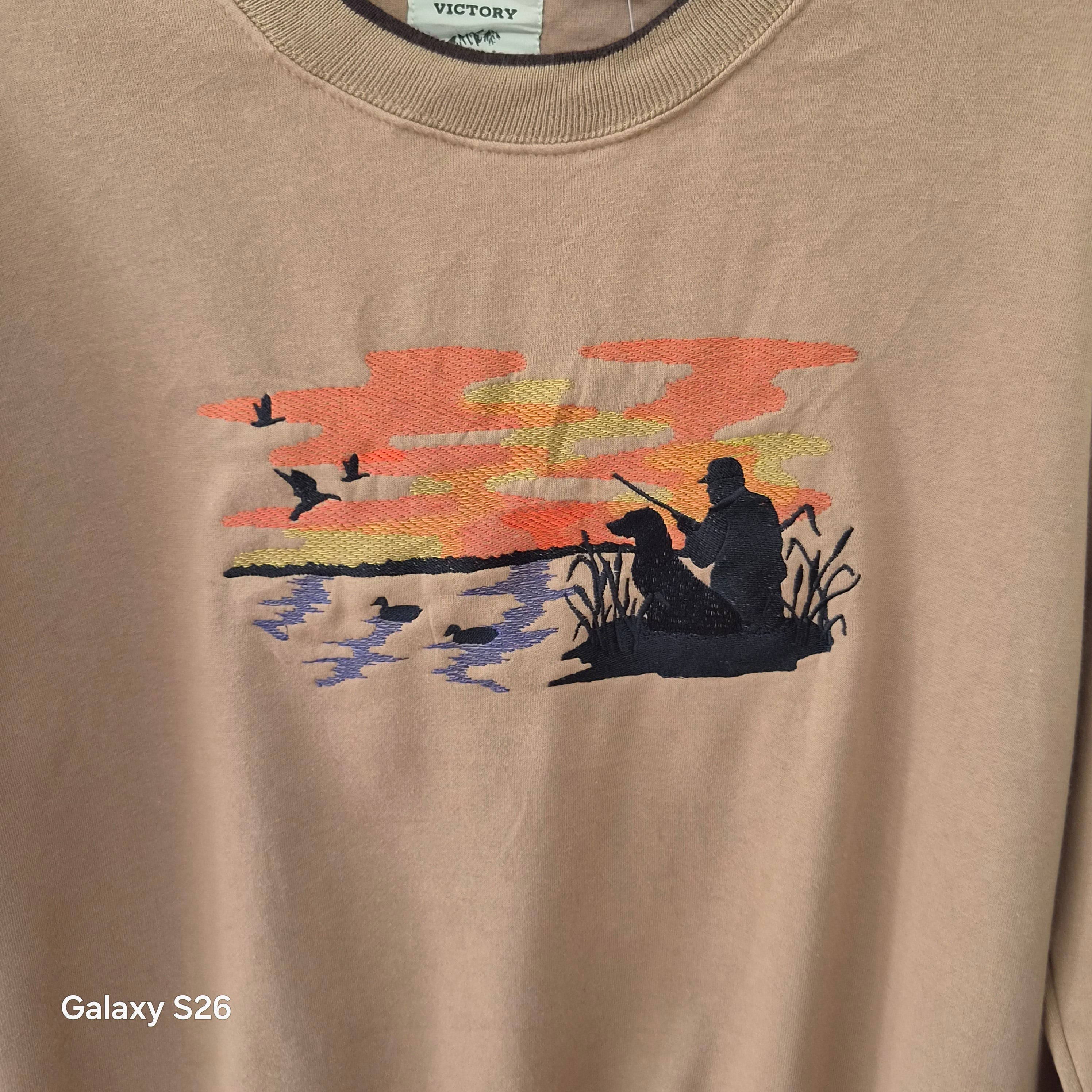 Sweat Victory Outfitters chasse canard USA beige taille XL