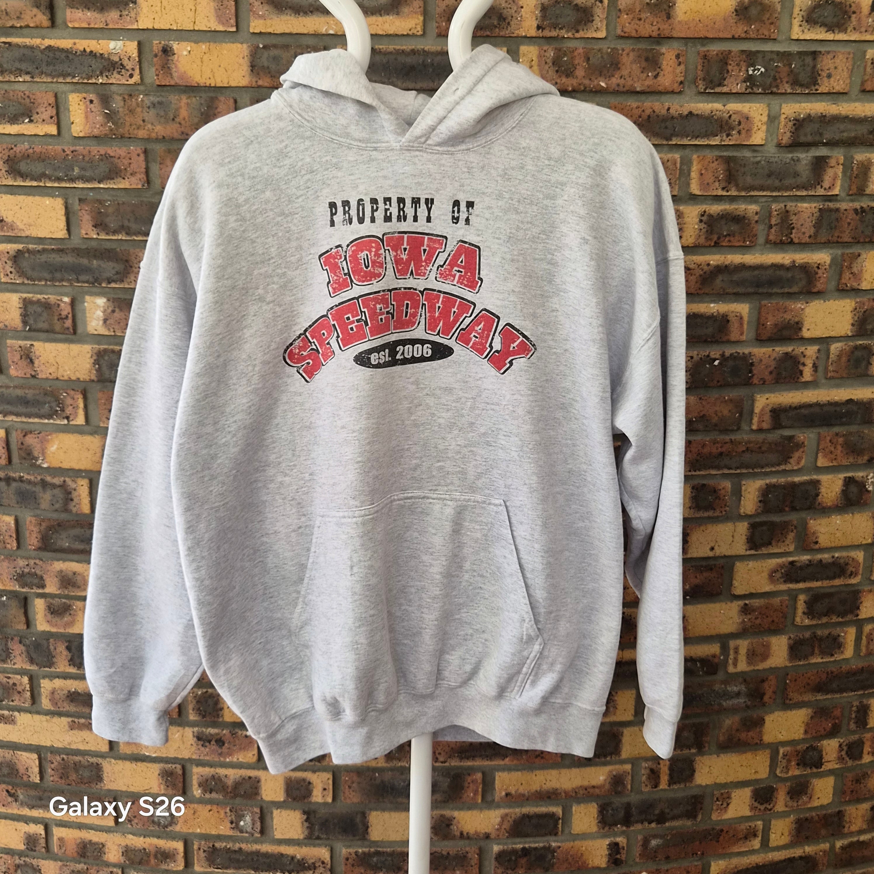Sweat Gildan Iowa Speedway USA gris taille XL