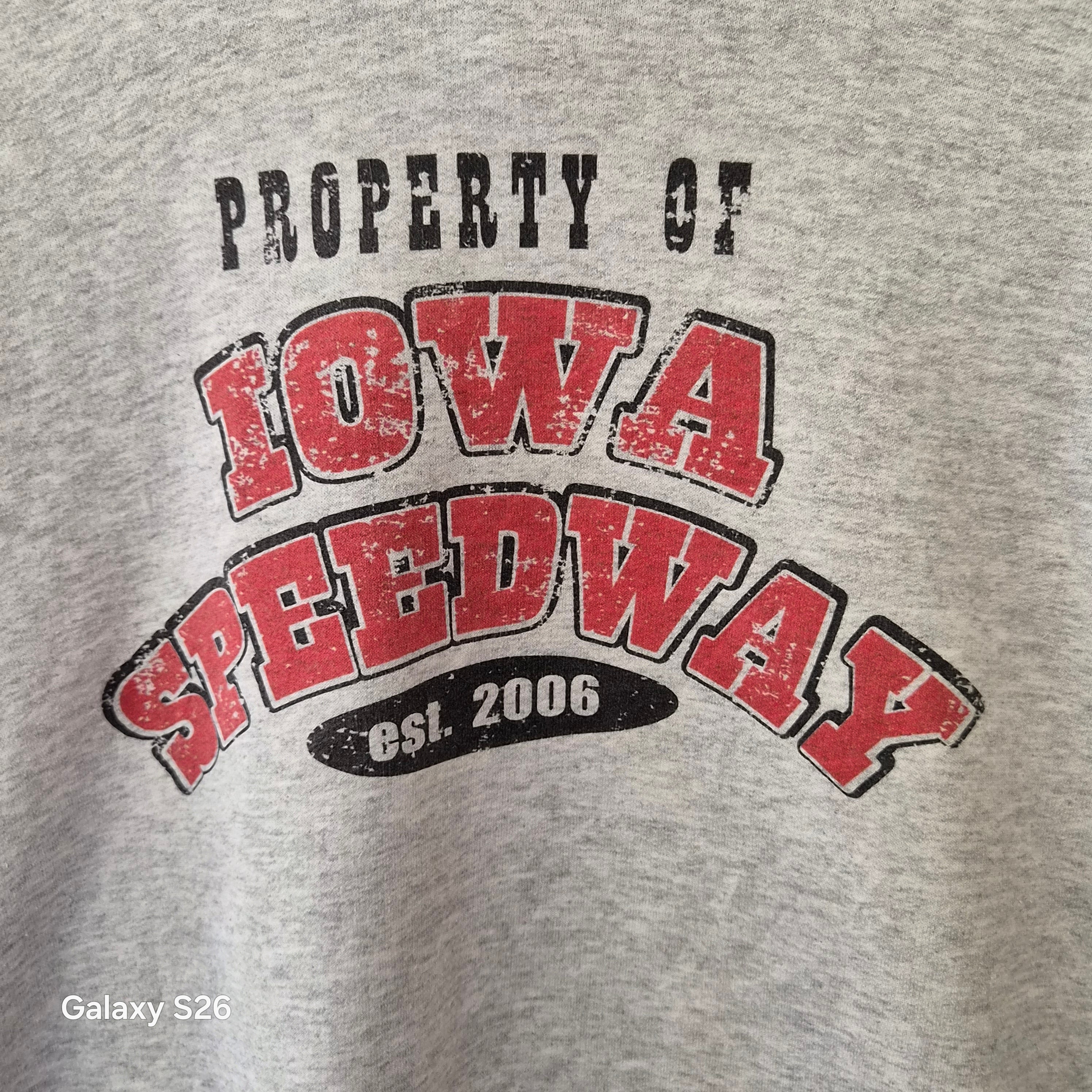 Sweat Gildan Iowa Speedway USA gris taille XL
