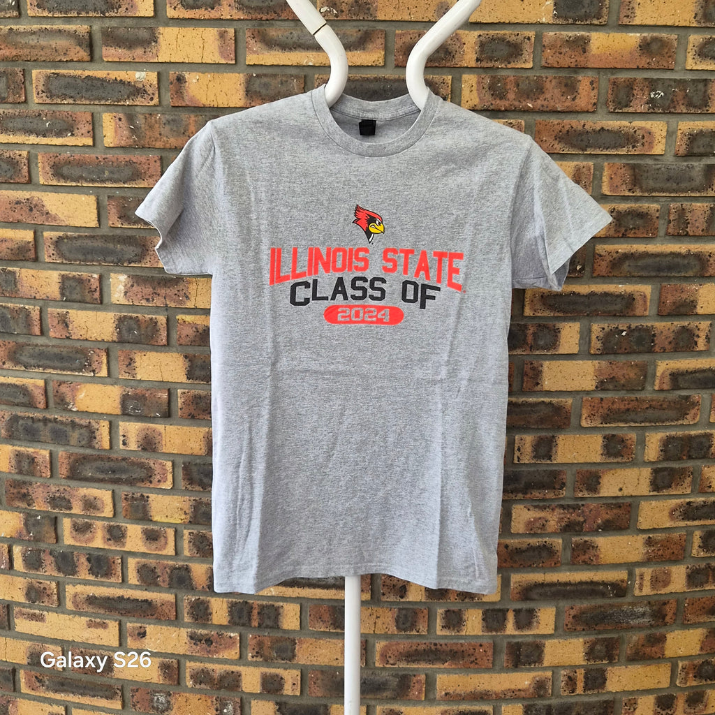 T-shirt Gildan Illinois State University Class of 2024 gris S