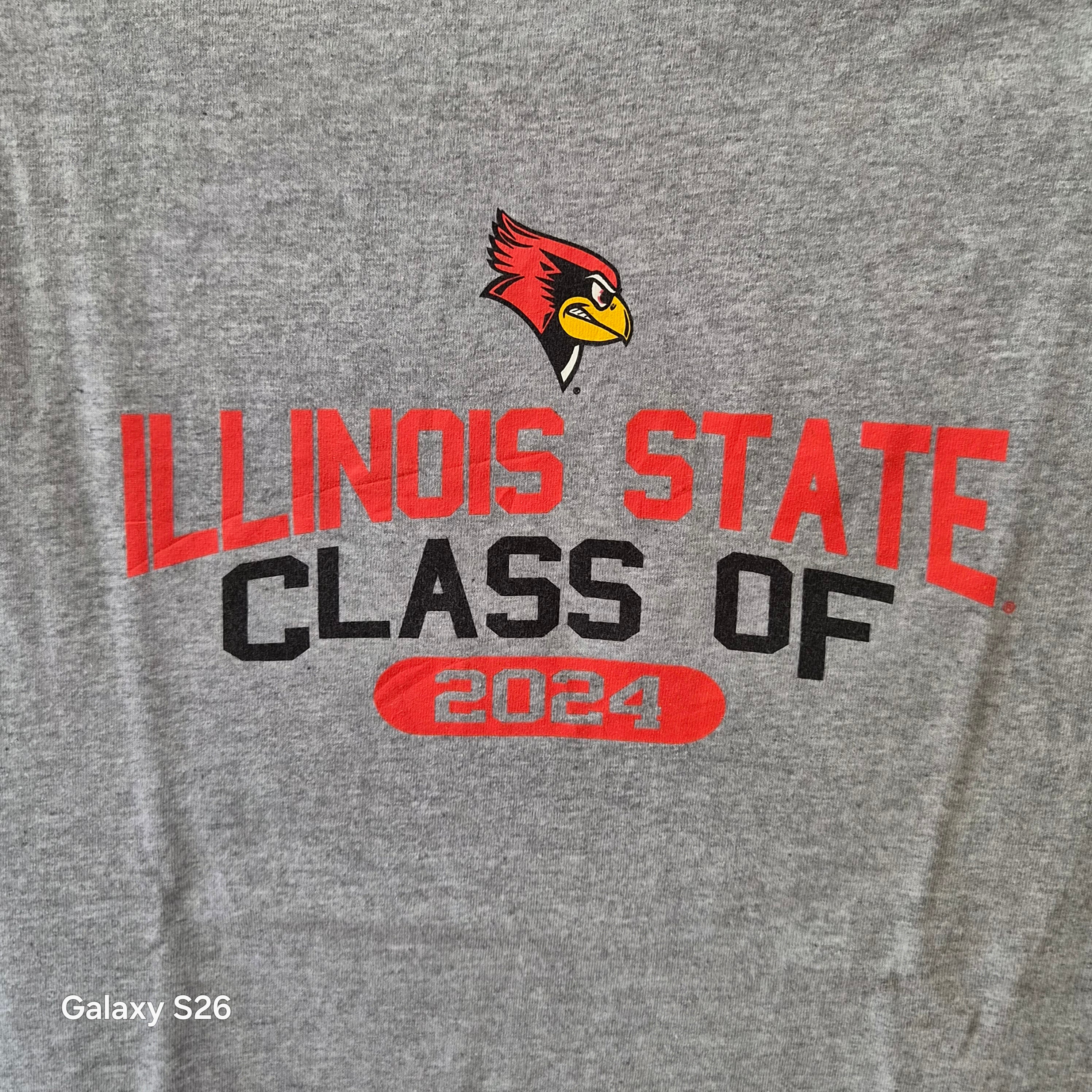 T-shirt Gildan Illinois State University Class of 2024 gris S
