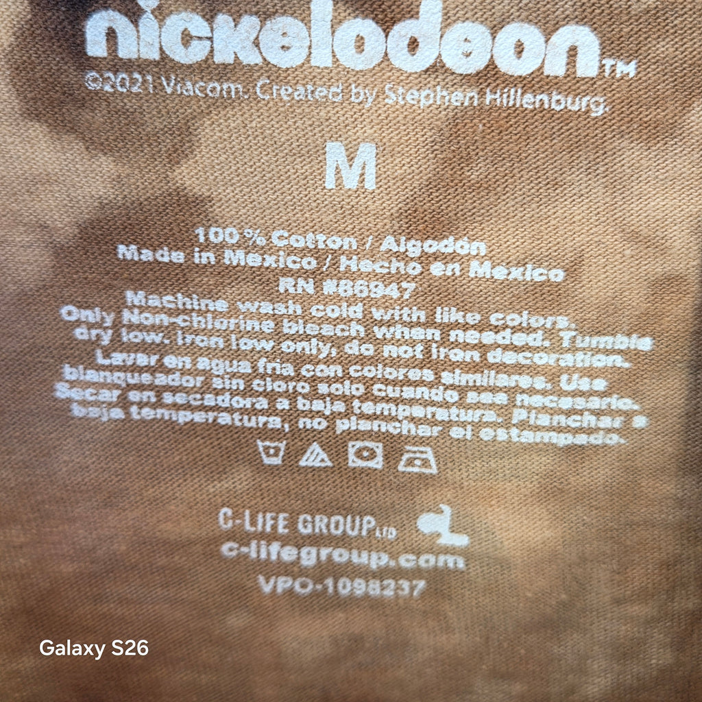 T-shirt Bob l’Éponge Nickelodeon tie-dye marron – M
