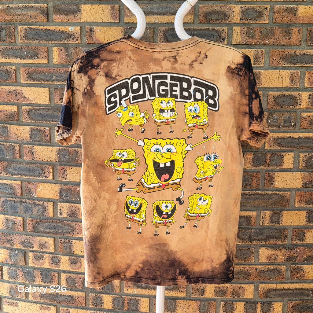T-shirt Bob l’Éponge Nickelodeon tie-dye marron – M