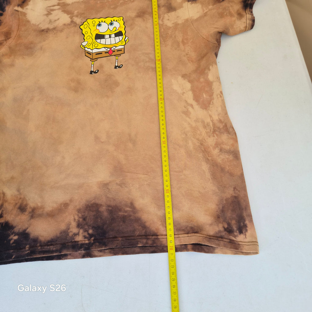 T-shirt Bob l’Éponge Nickelodeon tie-dye marron – M
