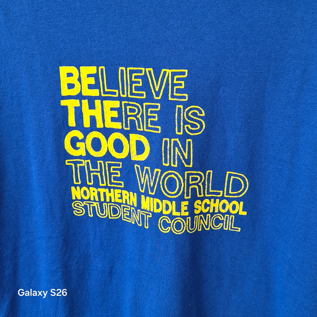 T-shirt Gildan Northern Middle School Student Council bleu XL