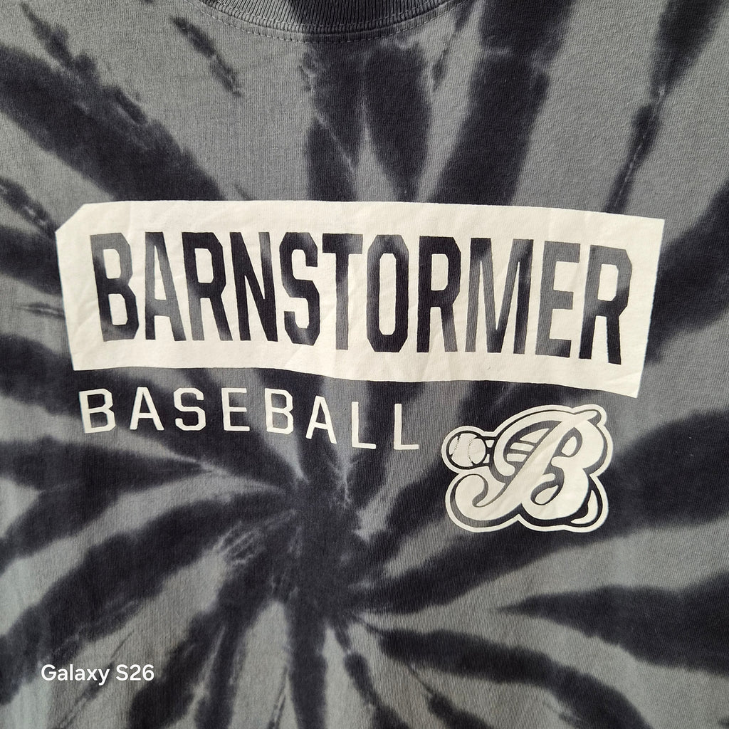 T-shirt tie-dye Barnstormer Baseball noir et gris – XL