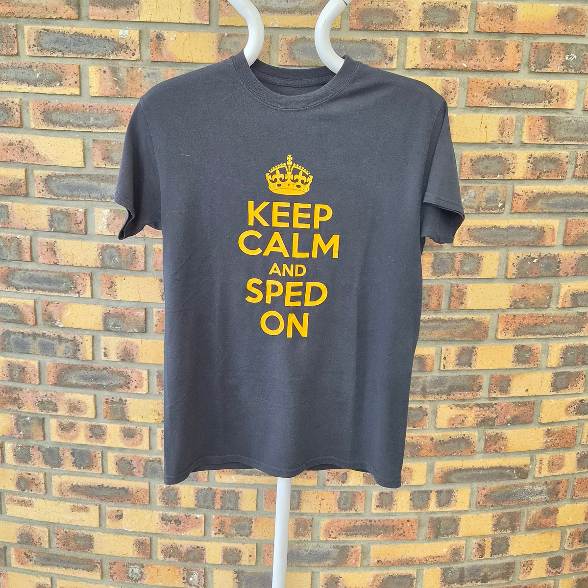 T-shirt Gildan Keep Calm and SpEd On noir – M