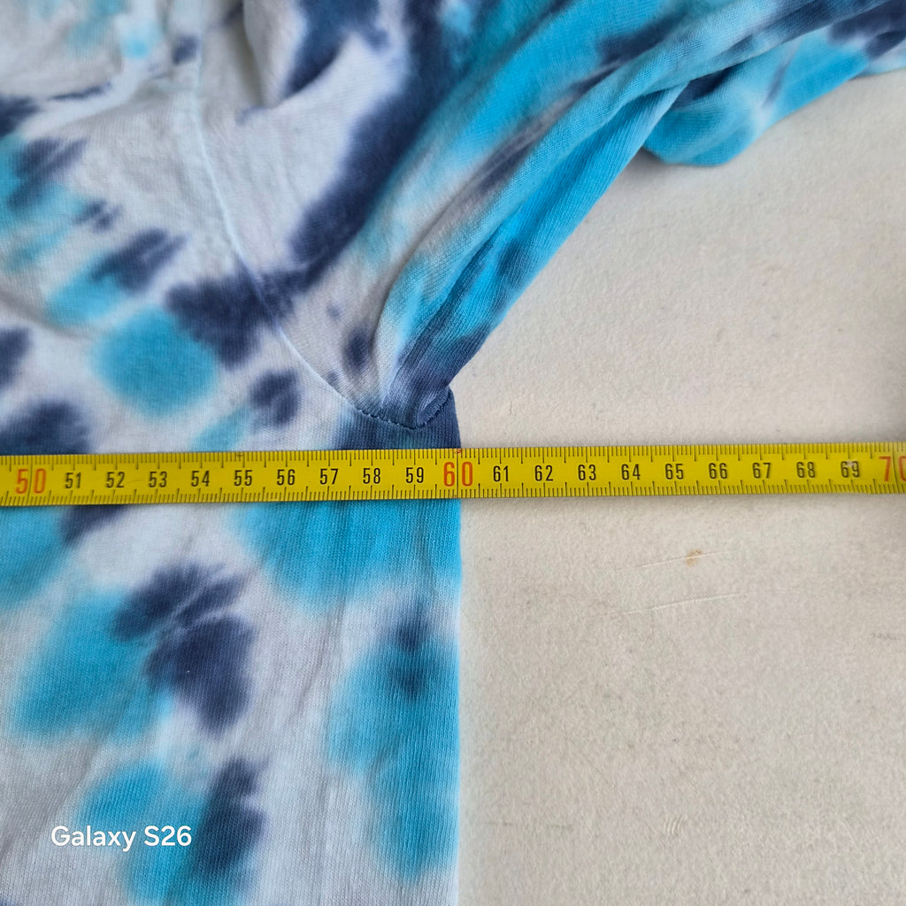 T-shirt manches longues Gildan tie-dye bleu – XL
