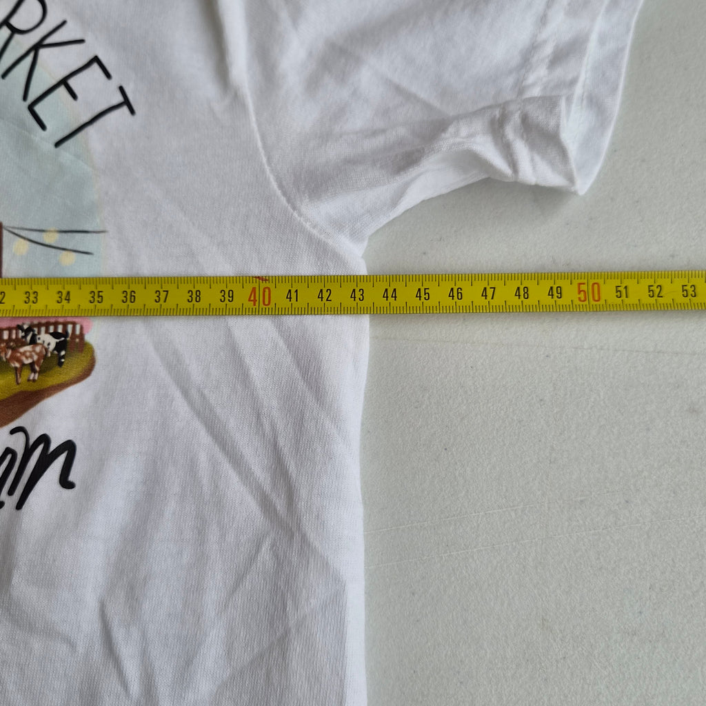T-shirt Gildan Goods & Goats Market blanc – S