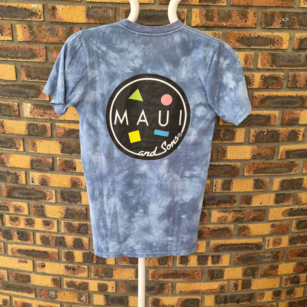 T-shirt Maui and Sons tie-dye bleu logo Cookie – S