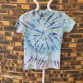 T-shirt Gildan tie-dye bleu et vert – S