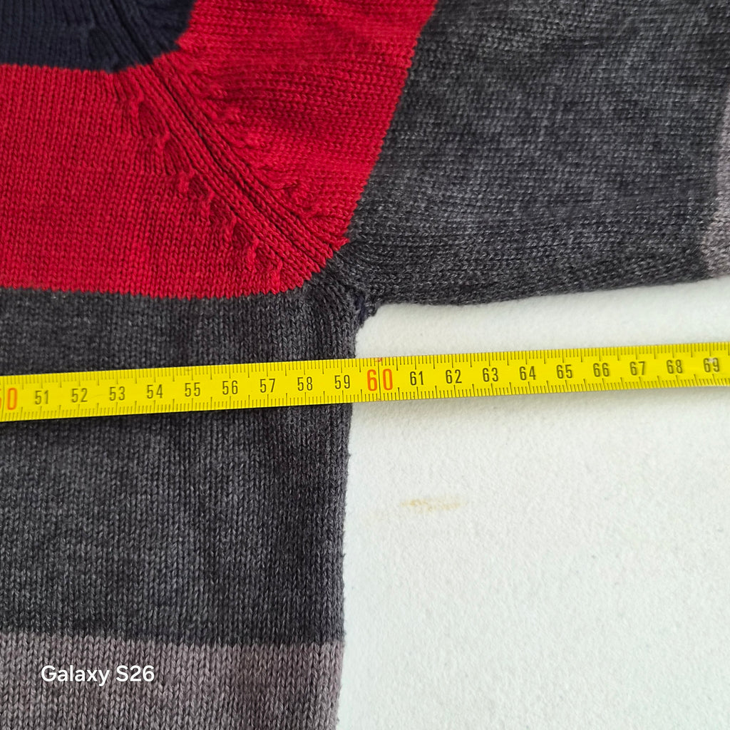 Pull U.S. Polo Assn. rayé col zippé – XL