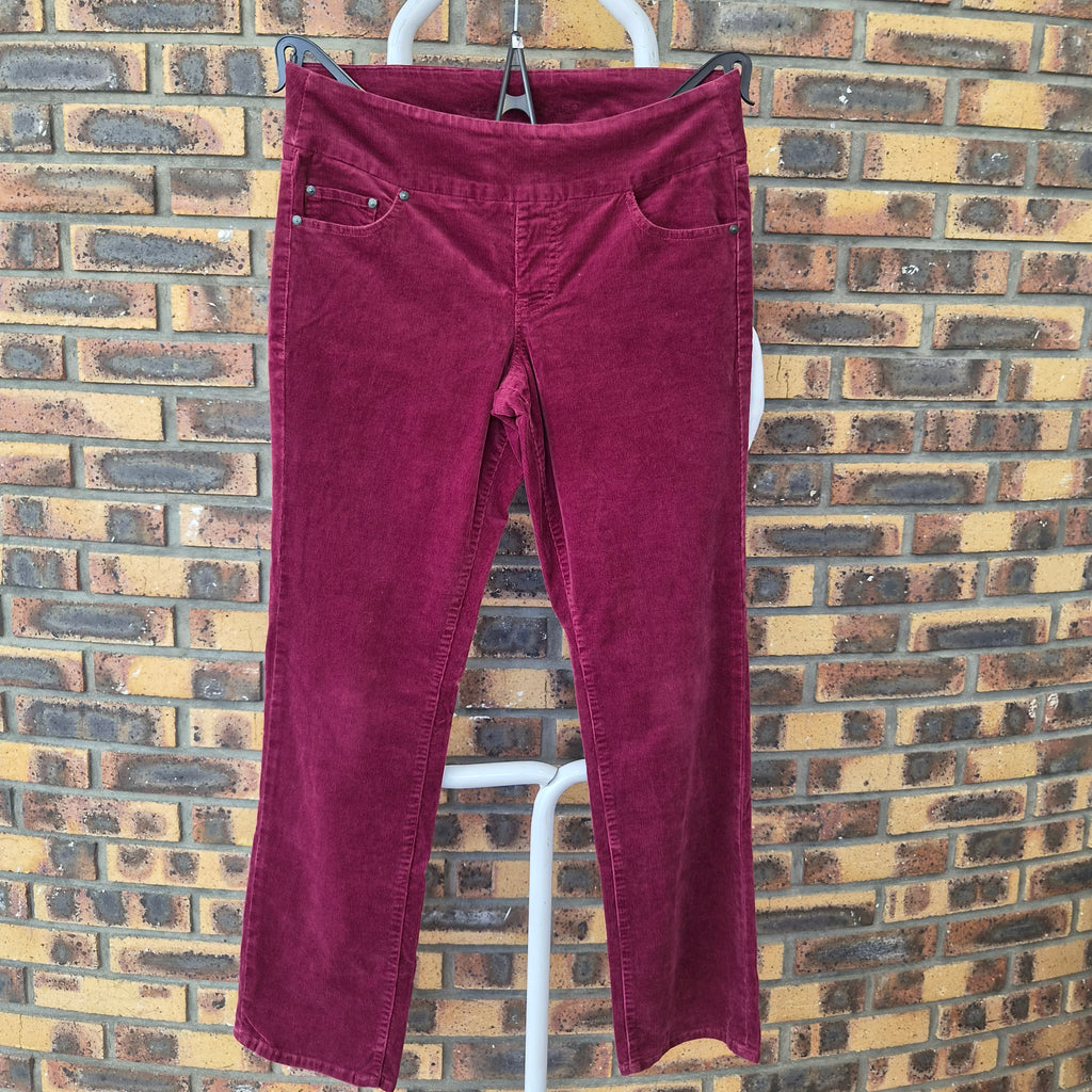 Pantalon JAG Jeans velours côtelé bordeaux taille haute – T.42/44