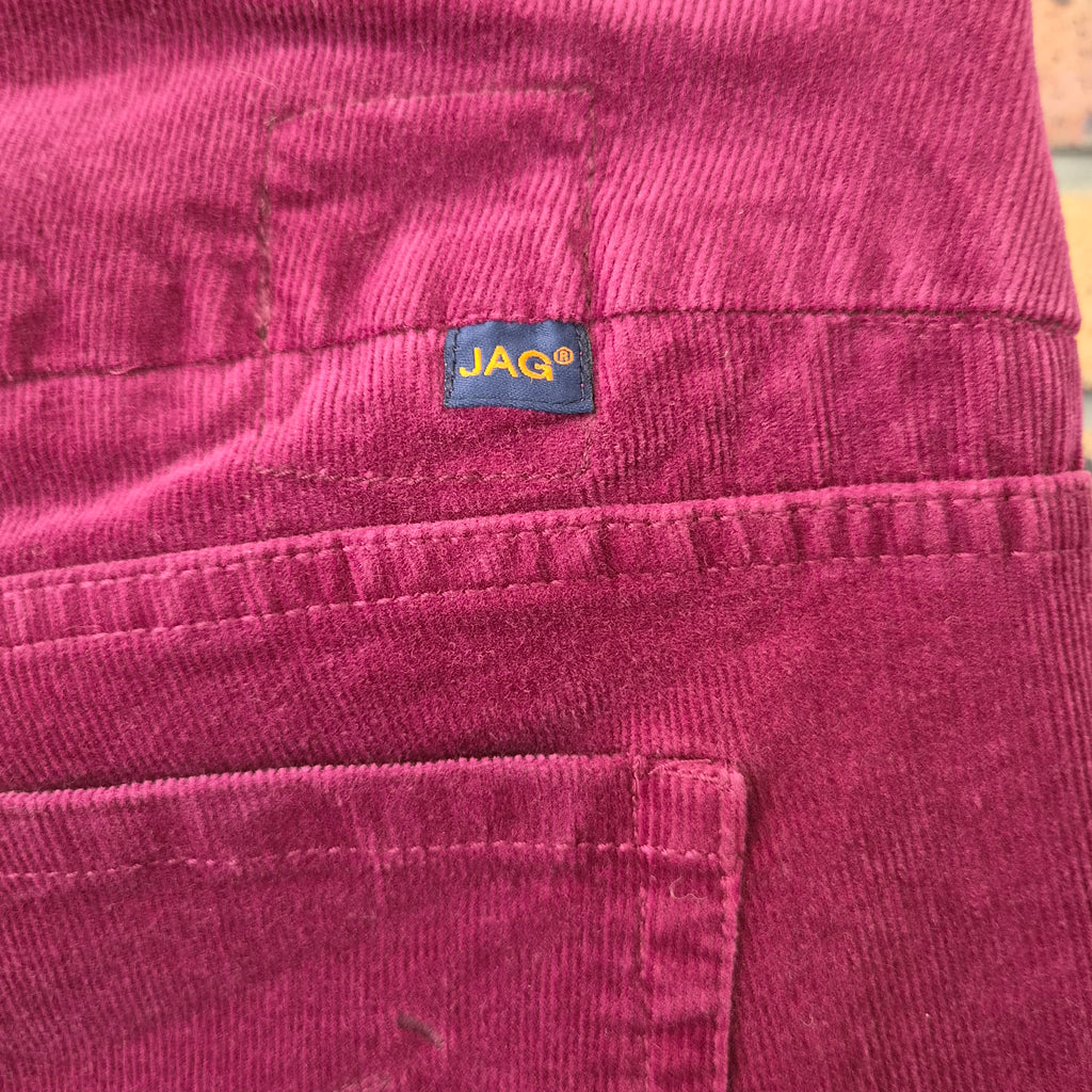 Pantalon JAG Jeans velours côtelé bordeaux taille haute – T.42/44