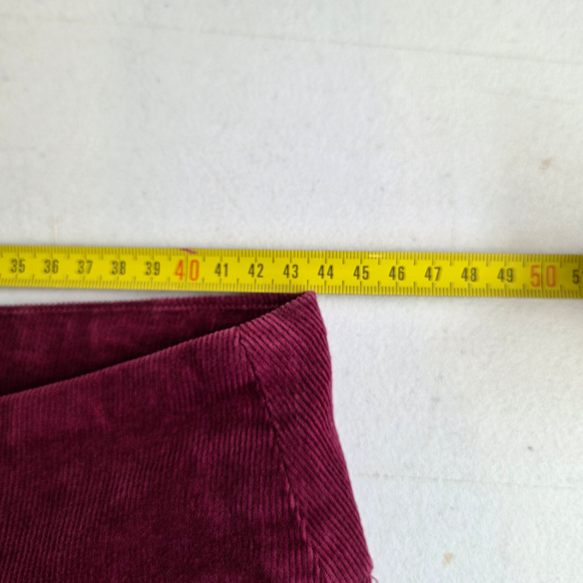 Pantalon JAG Jeans velours côtelé bordeaux taille haute – T.42/44