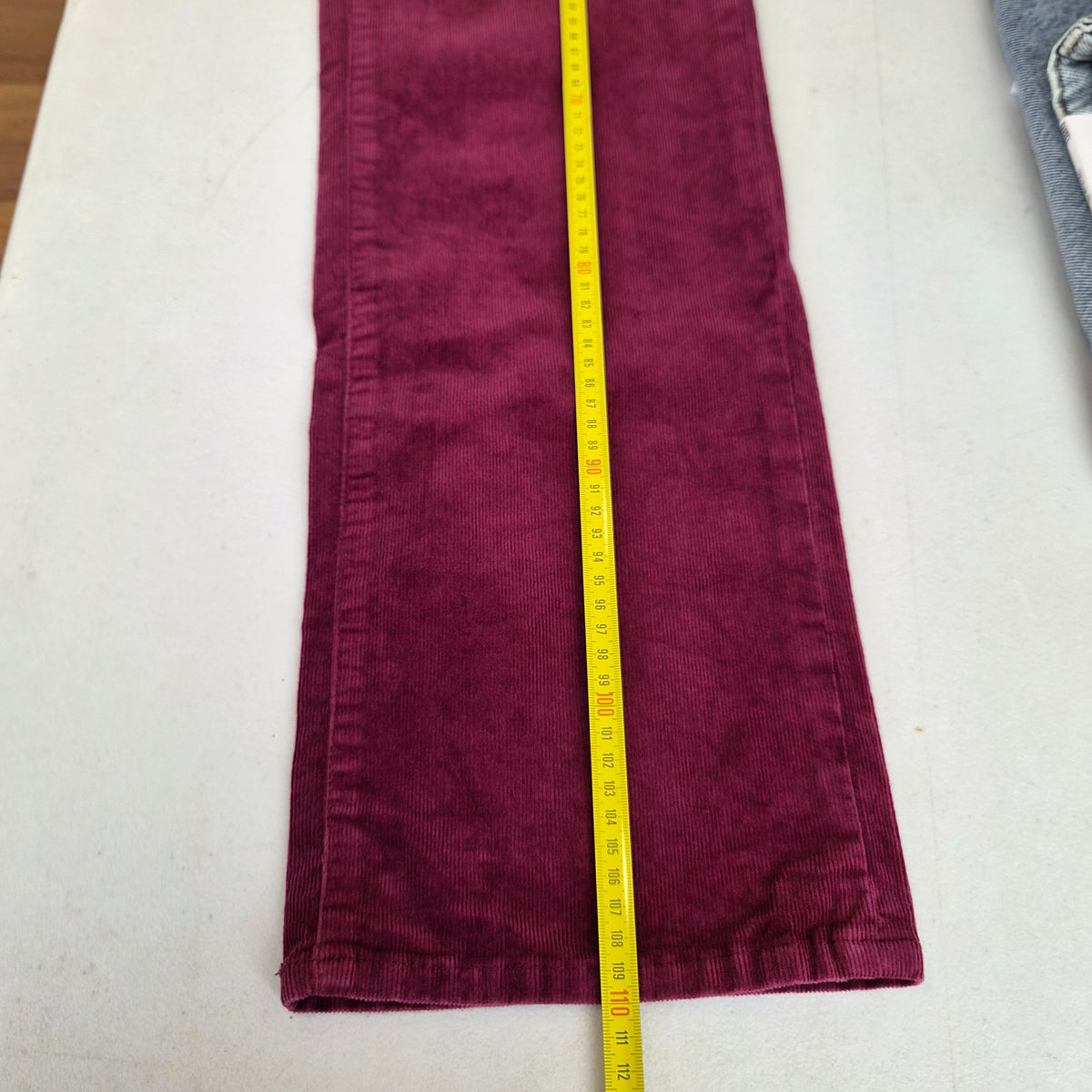 Pantalon JAG Jeans velours côtelé bordeaux taille haute – T.42/44