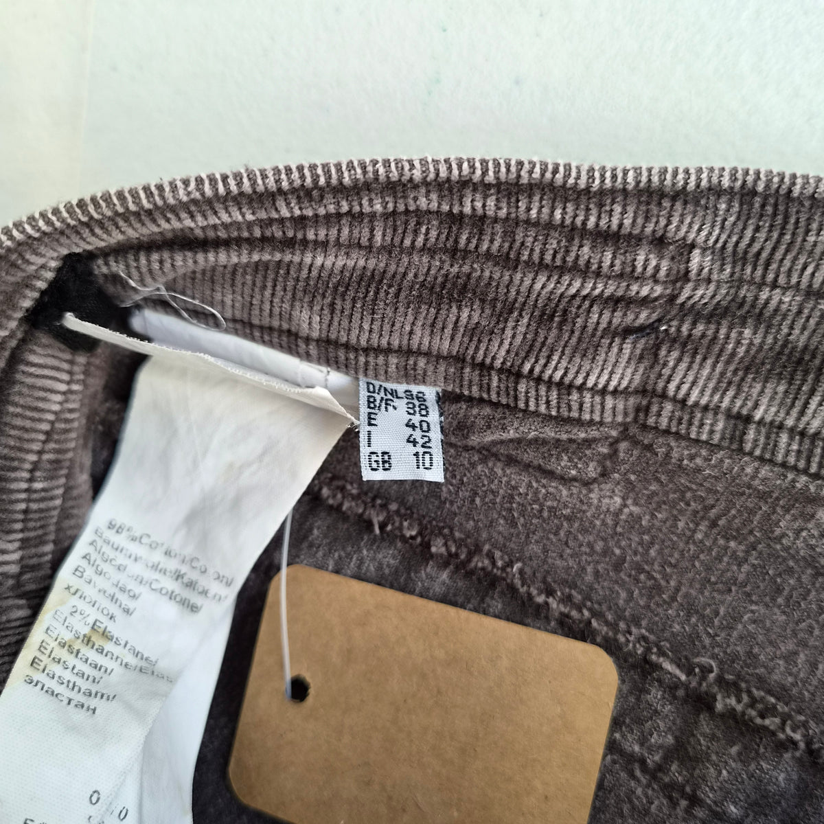 Pantalon Zaffiri velours côtelé marron – T.36