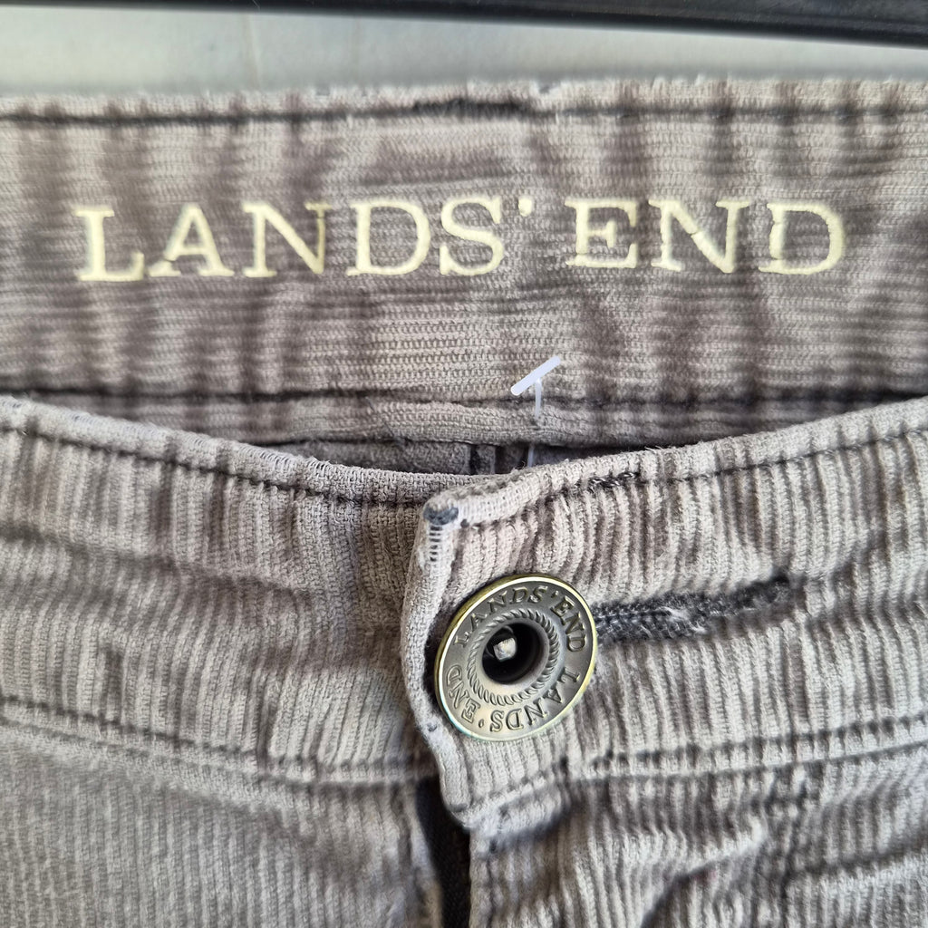 Pantalon Lands' End velours côtelé taupe – T.42 Petite