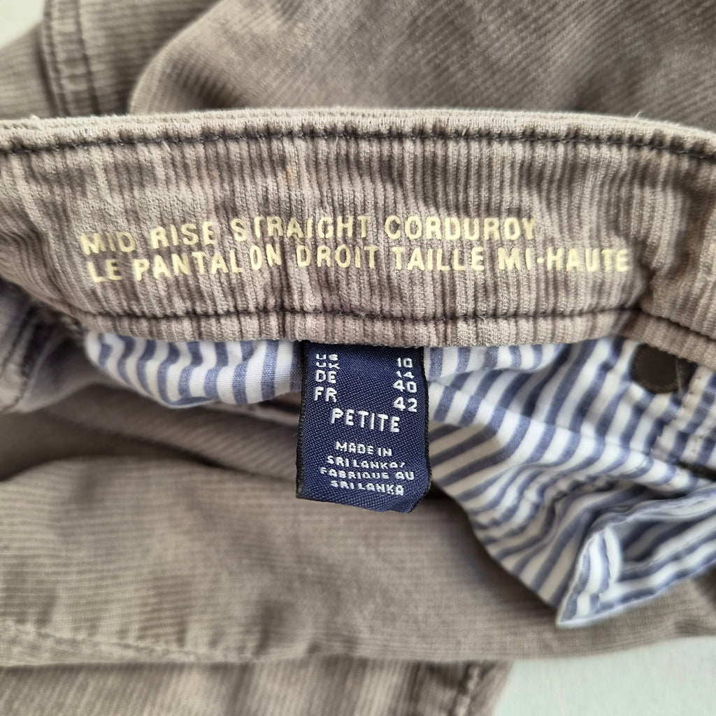 Pantalon Lands' End velours côtelé taupe – T.42 Petite