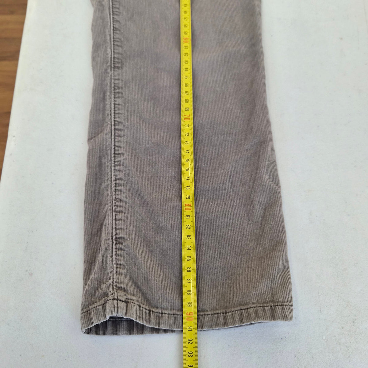 Pantalon Lands' End velours côtelé taupe – T.42 Petite