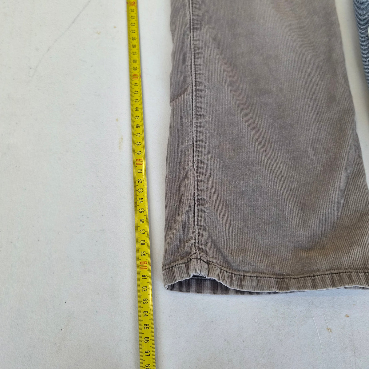 Pantalon Lands' End velours côtelé taupe – T.42 Petite