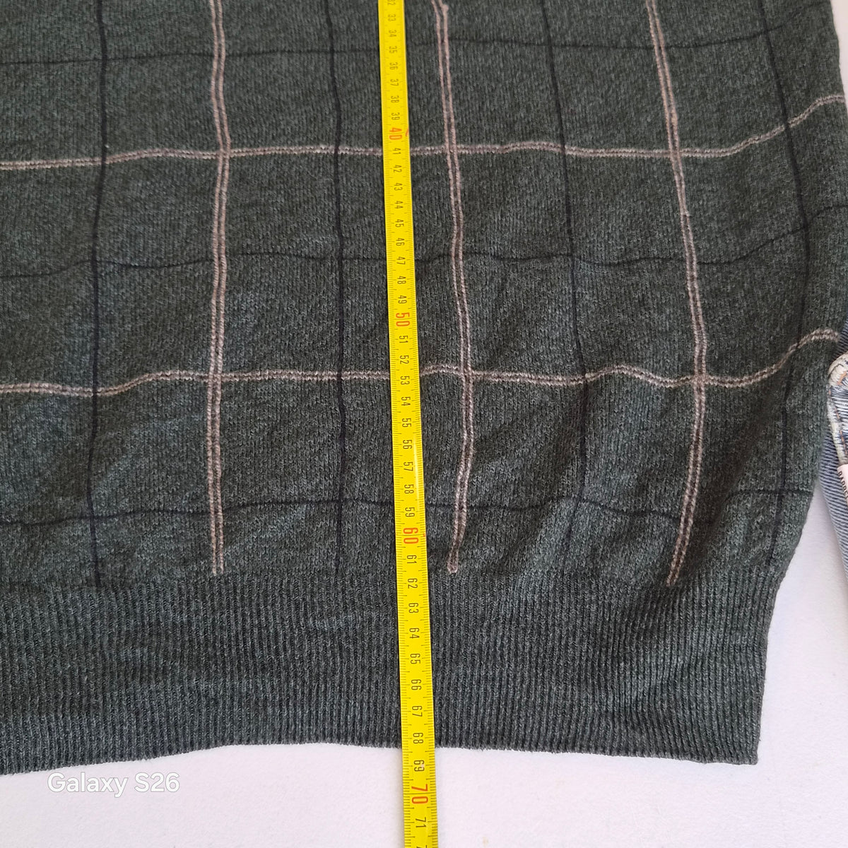 Pull homme Geoffrey Beene vert à carreaux XL