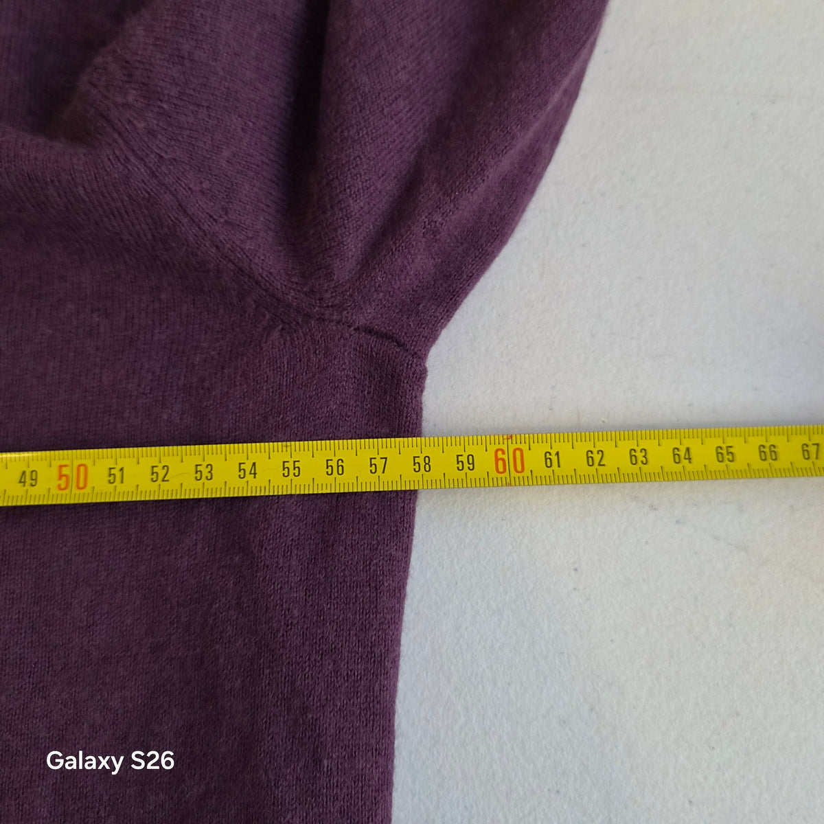Pull homme Perry Ellis prune col V XL coton et laine