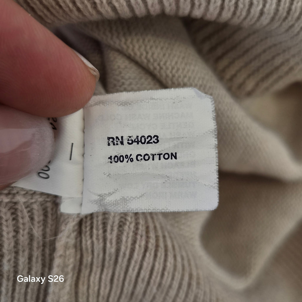 Pull homme GAP beige col V XL 100% coton