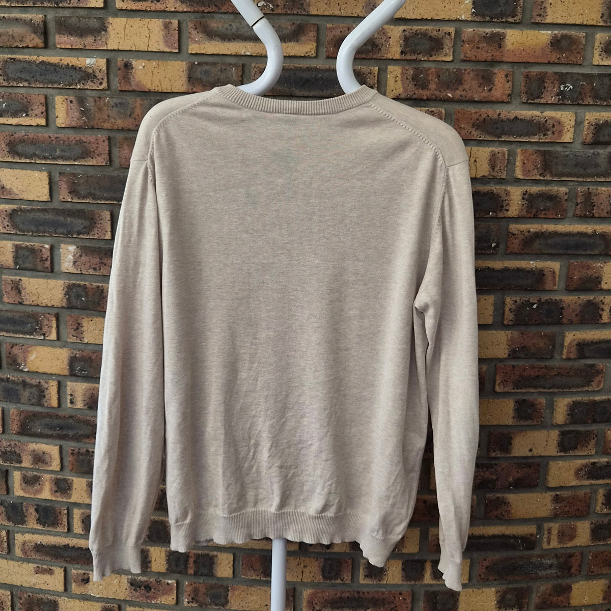 Pull homme GAP beige col V XL 100% coton