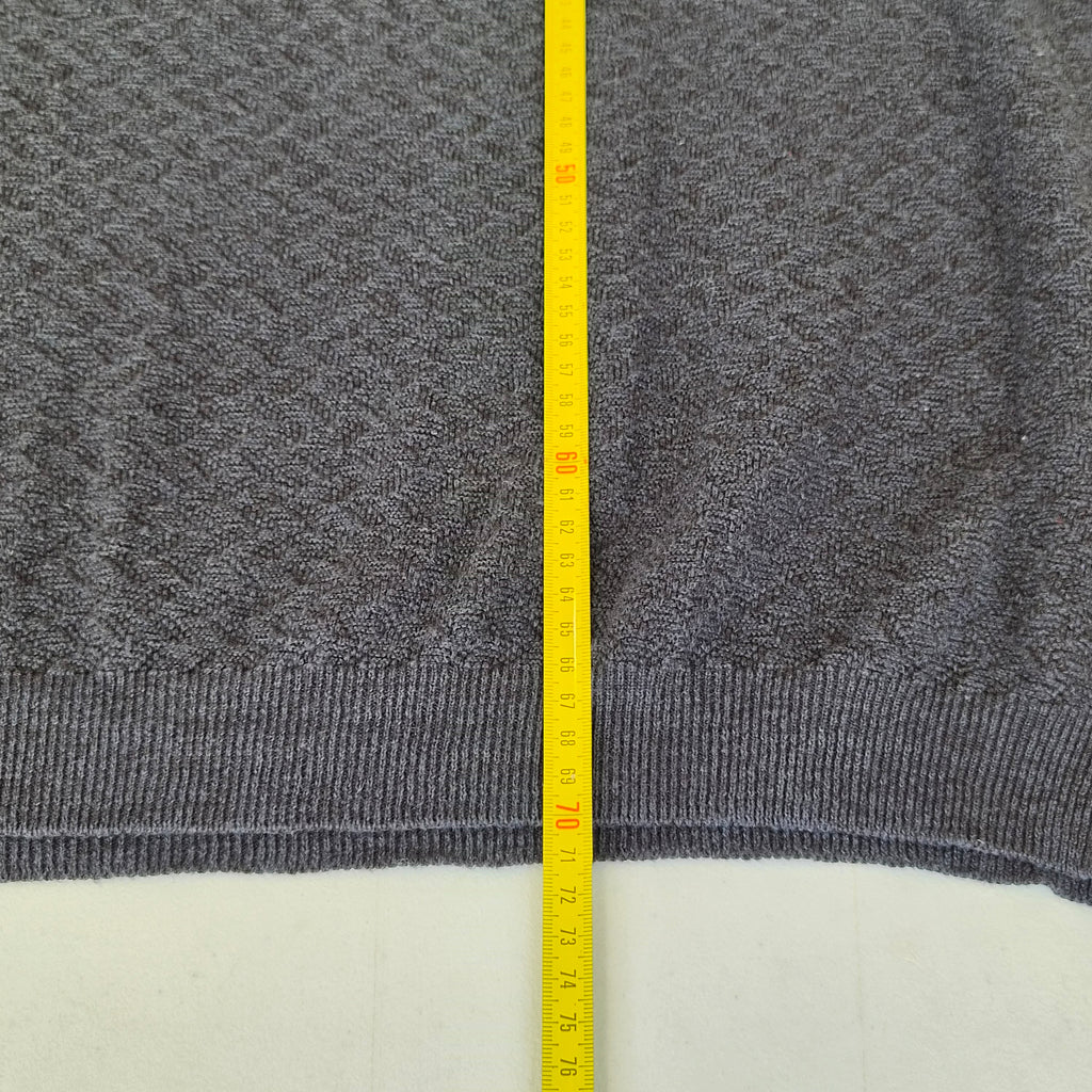 Pull sans manches homme IZOD bleu marine col V XL lin et coton
