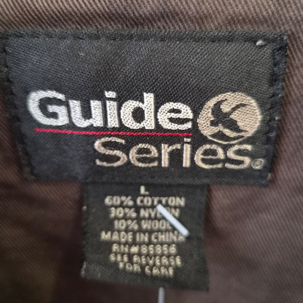 Pull homme Guide Series marron col boutonné L