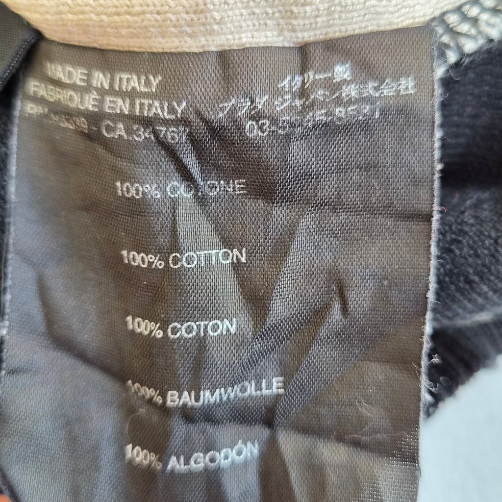 Pull homme vintage col zippé noir crème Made in Italy