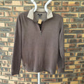 Pull Van Heusen marron col zippé – M