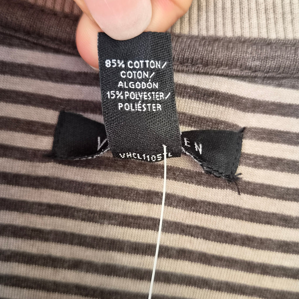 Pull Van Heusen marron col zippé – M