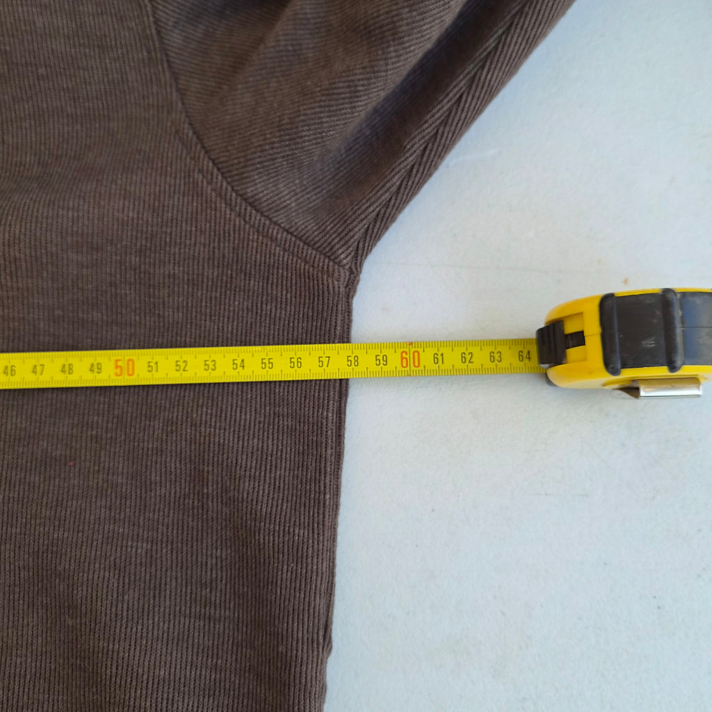 Pull Van Heusen marron col zippé – M