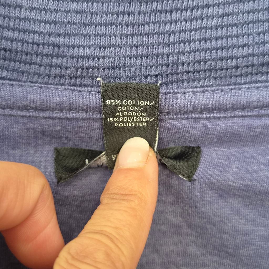 Pull Van Heusen bleu col zippé – L