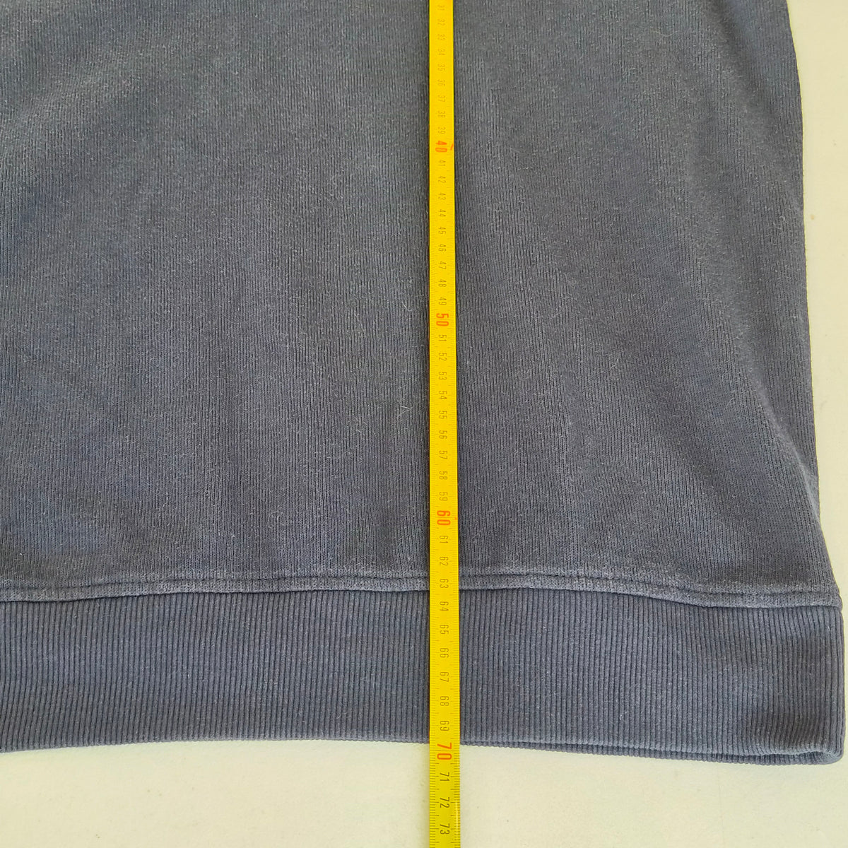 Pull Van Heusen bleu col zippé – L