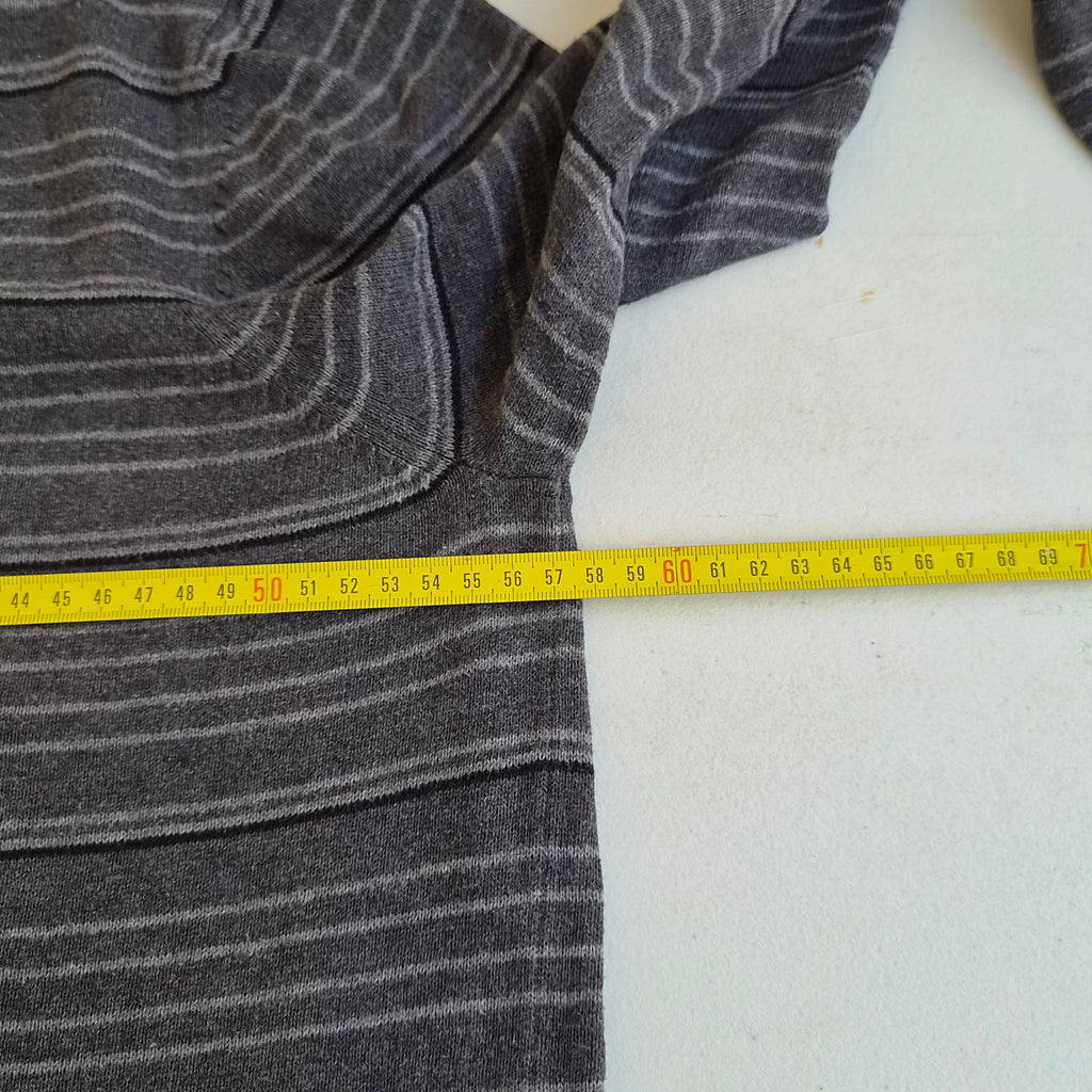 Pull Merona rayé gris col V – L