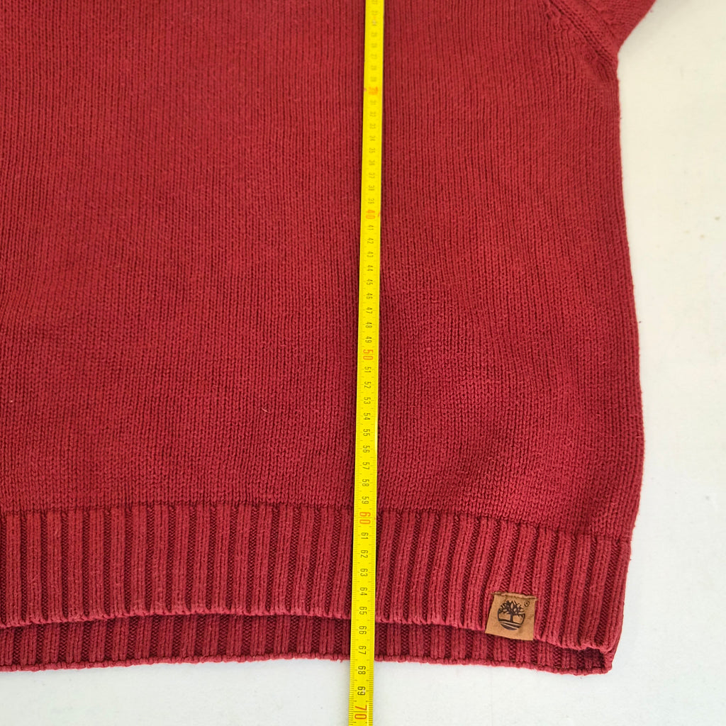 Pull Timberland rouge logo brodé – L