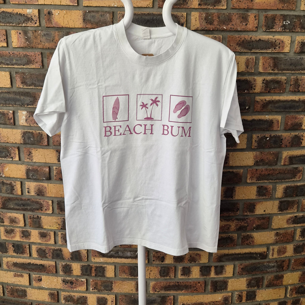 T-shirt "Beach Bum" – Imprimé Surf – Taille XXL