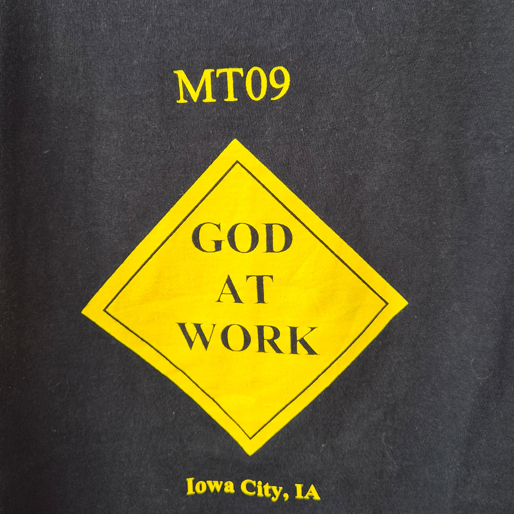 T-shirt Fruit of the Loom God at Work Iowa City noir – L